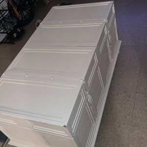 Antique open from top drawer; white, looks new.